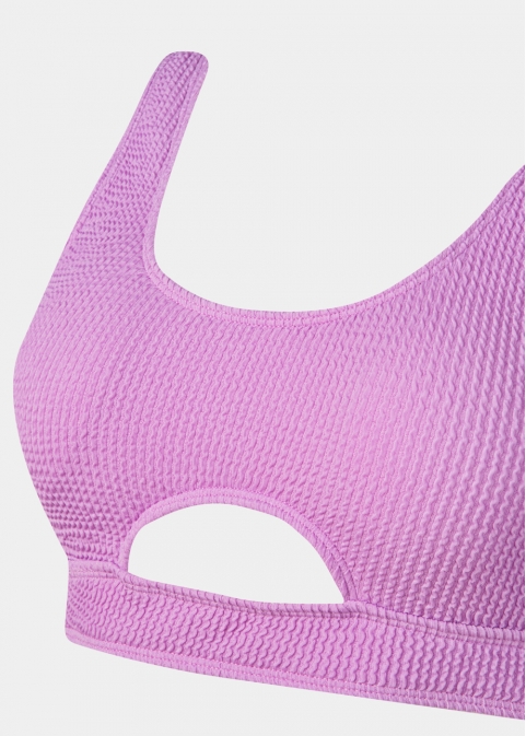 Corsica Bikini Top - Lilac Crinkle