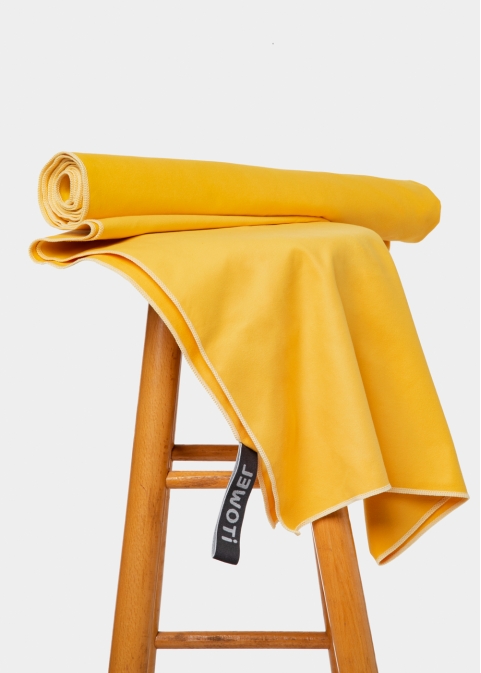 Yellow microfiber towel 2