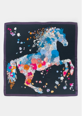 Horse Print Silk Scarf