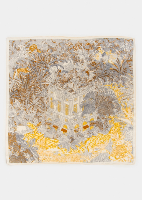 Jungle Print Silk Scarf