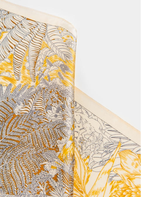 Jungle Print Silk Scarf