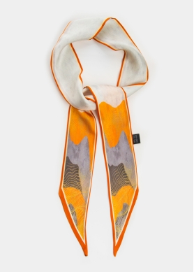 Abstract Print Silk Scarf