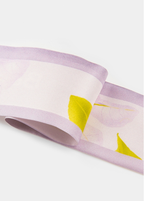 Leaves Print Silk Scarf