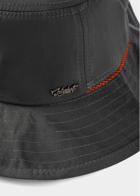 Grey Active Bucket Hat w/ Orange Details