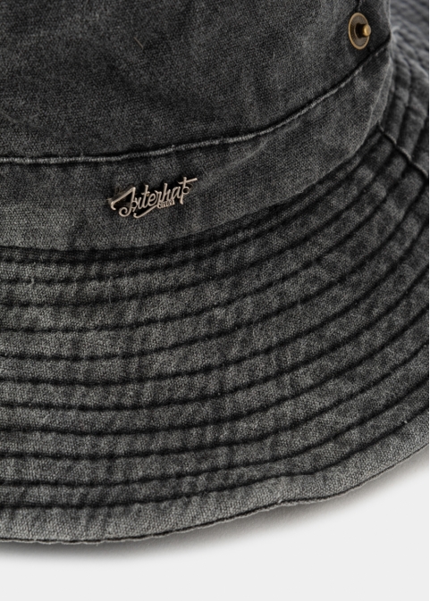 Black Active Bucket Hat w/ Washed Cotton