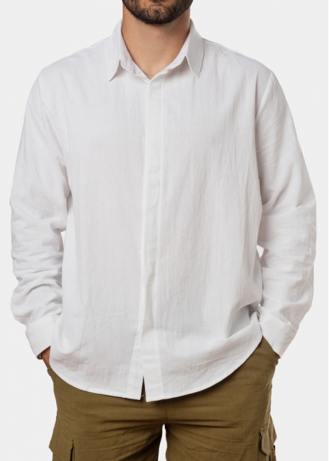 White cotton summer shirt