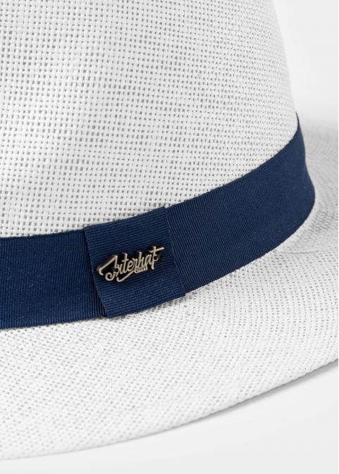 White Classic Panama Style hat 
