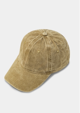 Washed Cotton Twill Cap - Khaki