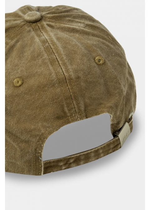 Washed Cotton Twill Cap - Beige