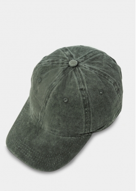 Washed Cotton Twill Cap - Grey