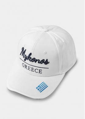 Mykonos White w/ Greek Flag