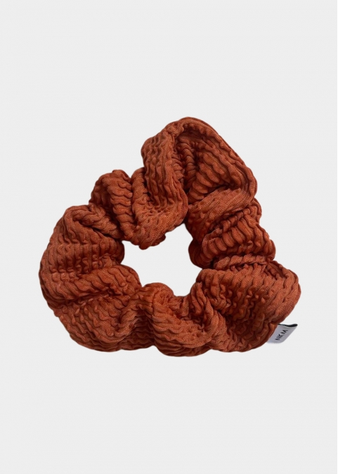 Crinkle Scrunchie Brown