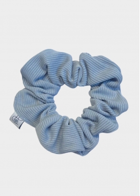 Rib Scrunchie Denim Blue