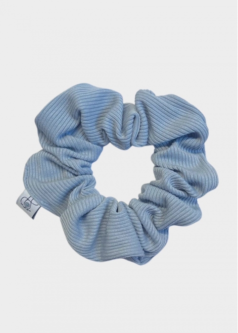 Rib Scrunchie Denim Blue