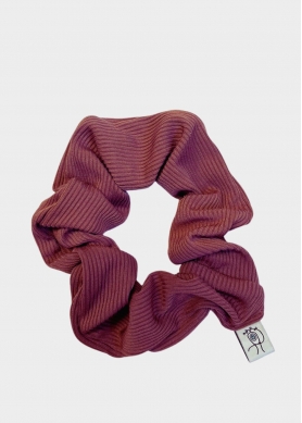 Rib Scrunchie Dusty Red