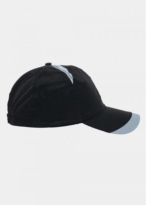 Black plain active cap