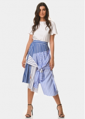 Striped shirt style skirt