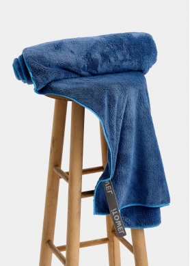 Navy blue fluffy towel