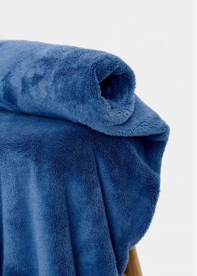 Navy blue fluffy towel