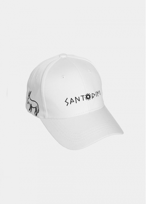 Santorini's donkey white 