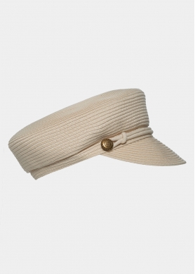 Beige, captain’s hat 