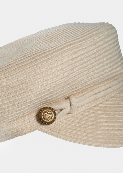 Beige, captain’s hat 