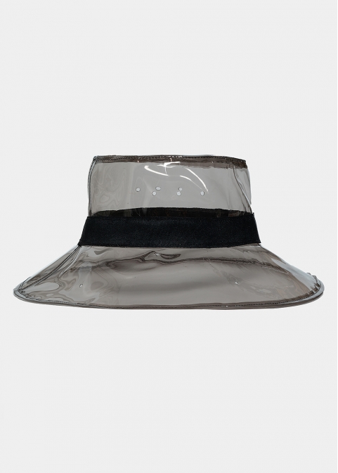Black vinyl hat