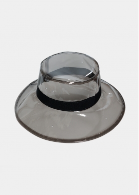 Black vinyl hat
