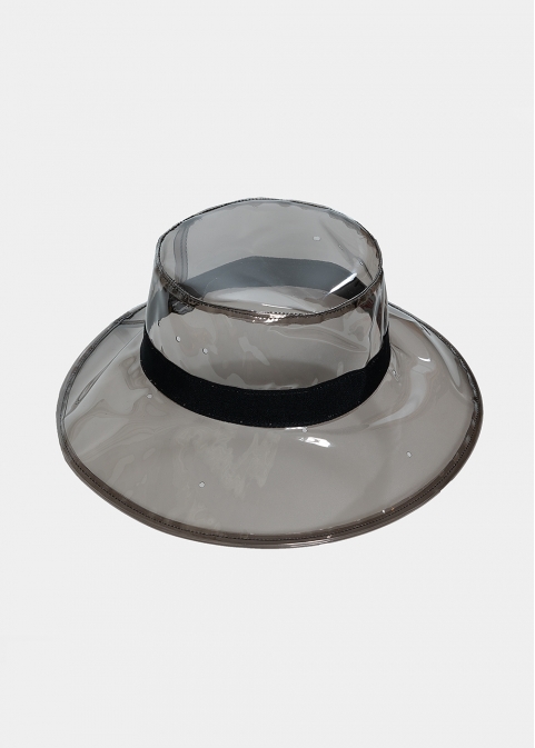Black vinyl hat