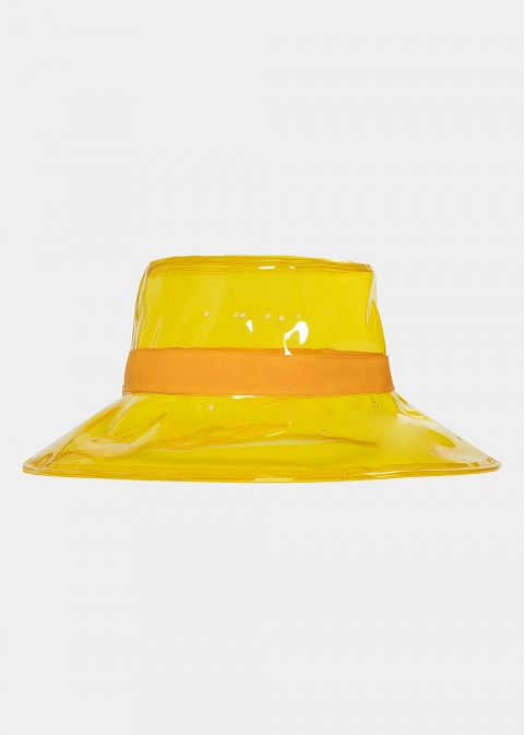 Yellow vinyl hat