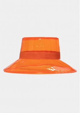 Orange vinyl hat