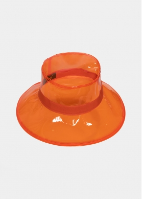 Orange vinyl hat