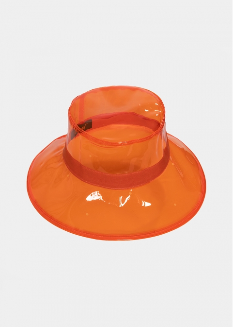 Orange vinyl hat