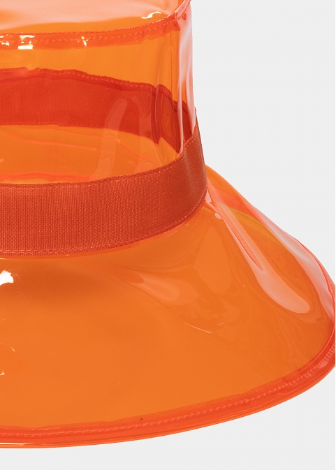 Orange vinyl hat