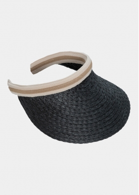 Black straw headband 