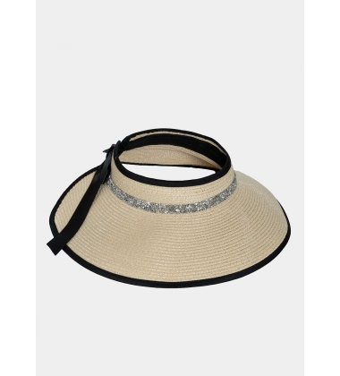 Top opened straw hat 