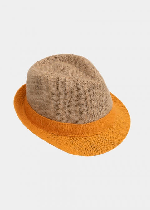 Brown & orange fedora