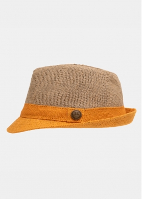 Brown & orange fedora