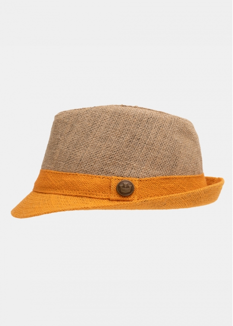 Brown & orange fedora