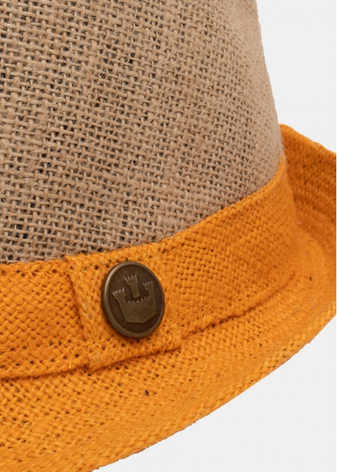 Brown & orange fedora