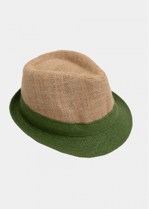 Brown & green fedora