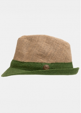 Brown & green fedora