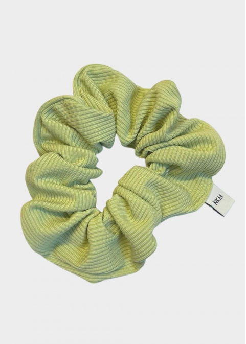 Rib Scrunchie Seige Green 