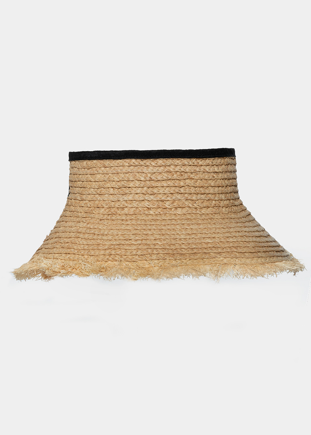 top opened straw hat