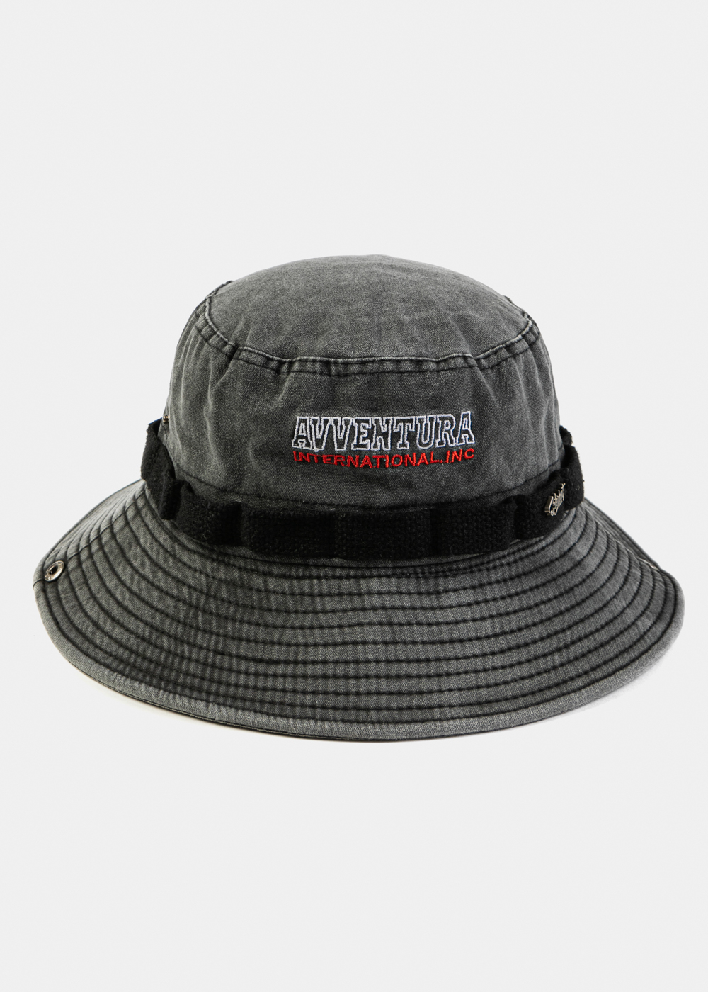 Black Washed Cotton Bucket Hat