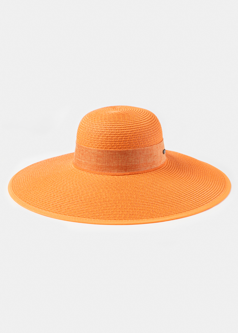 Orange Sun Hat w/ Ribbon in tone