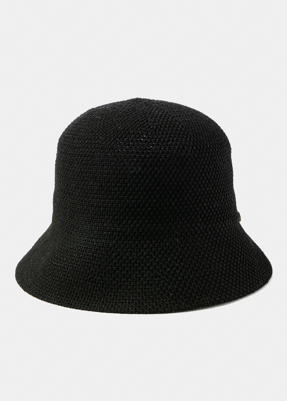 Black Knitted Bucket Style Hat