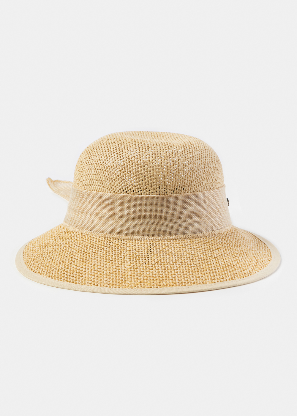 Beige Lady Hat w/ Beige Ribbon