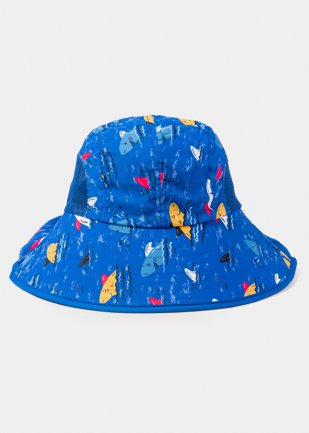 Blue Kids Bucket Hat w/ Neck Protector 