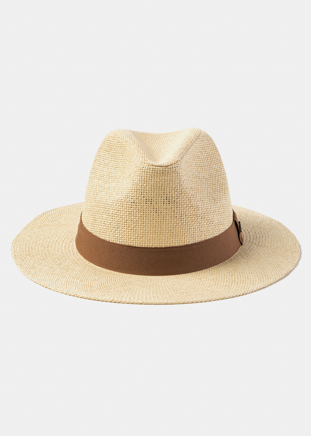 Beige Panama Style Hat w/ Brown Hatband